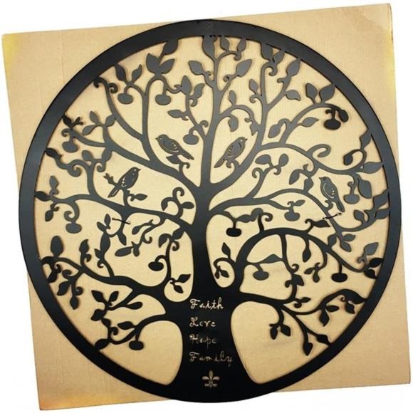 Metal Tree of Life, 24" Metal Wall Decor, Circle of Life, Metal Wall Art, Round - Picture 4 of 5